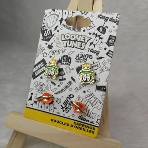 3/$20 marvin the martian earrings